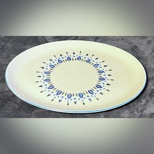 Vintage MCM 1960s Marcrest Swiss Alpine Chalet Oval Serving Platter 13.75 in.